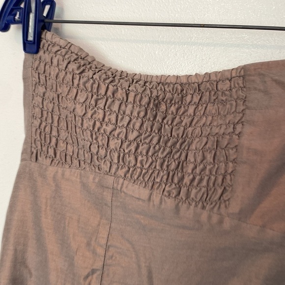 Fairly strapless  metallic puff side zip lined silk cotton blended dress med - Picture 5 of 9